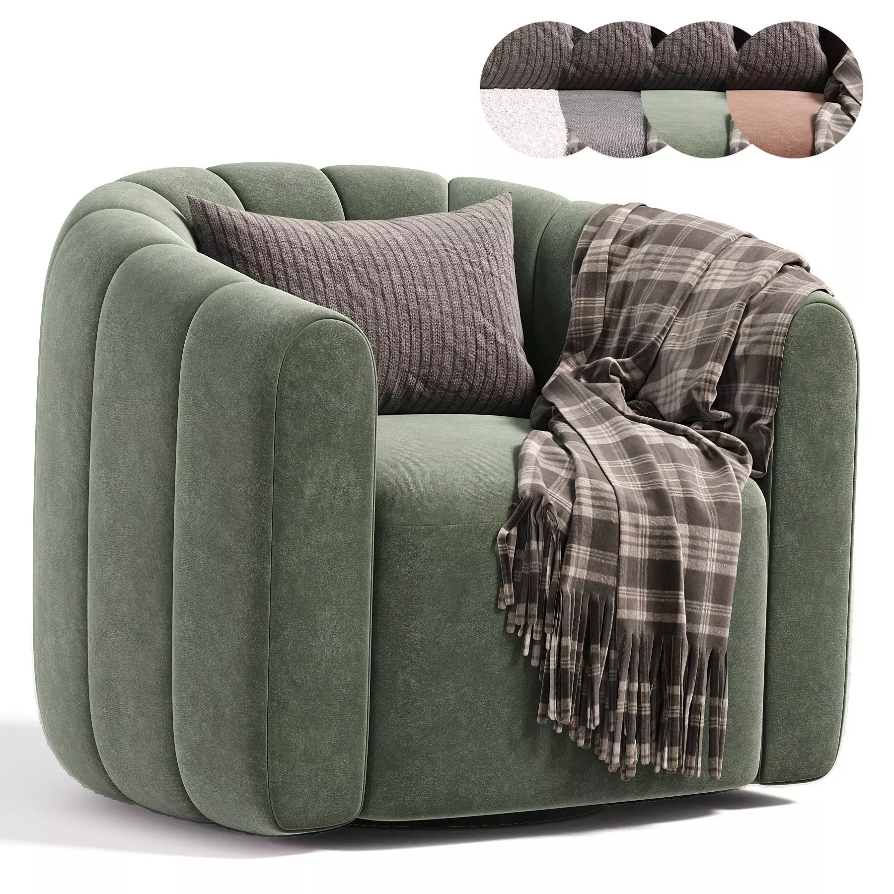 Fitz Armchair By Crate Barrel 3D model_0