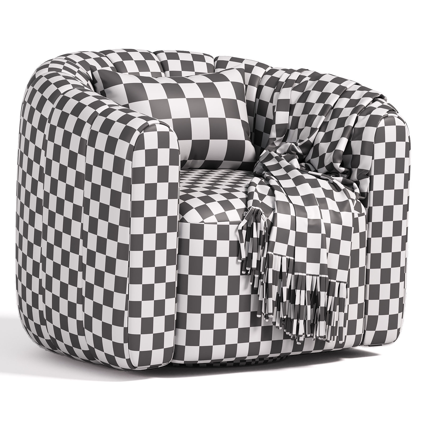 Fitz Armchair By Crate Barrel 3D model_3