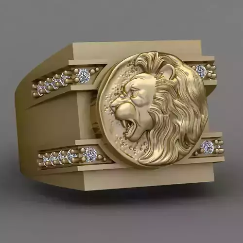 Lion Ring 3d print model