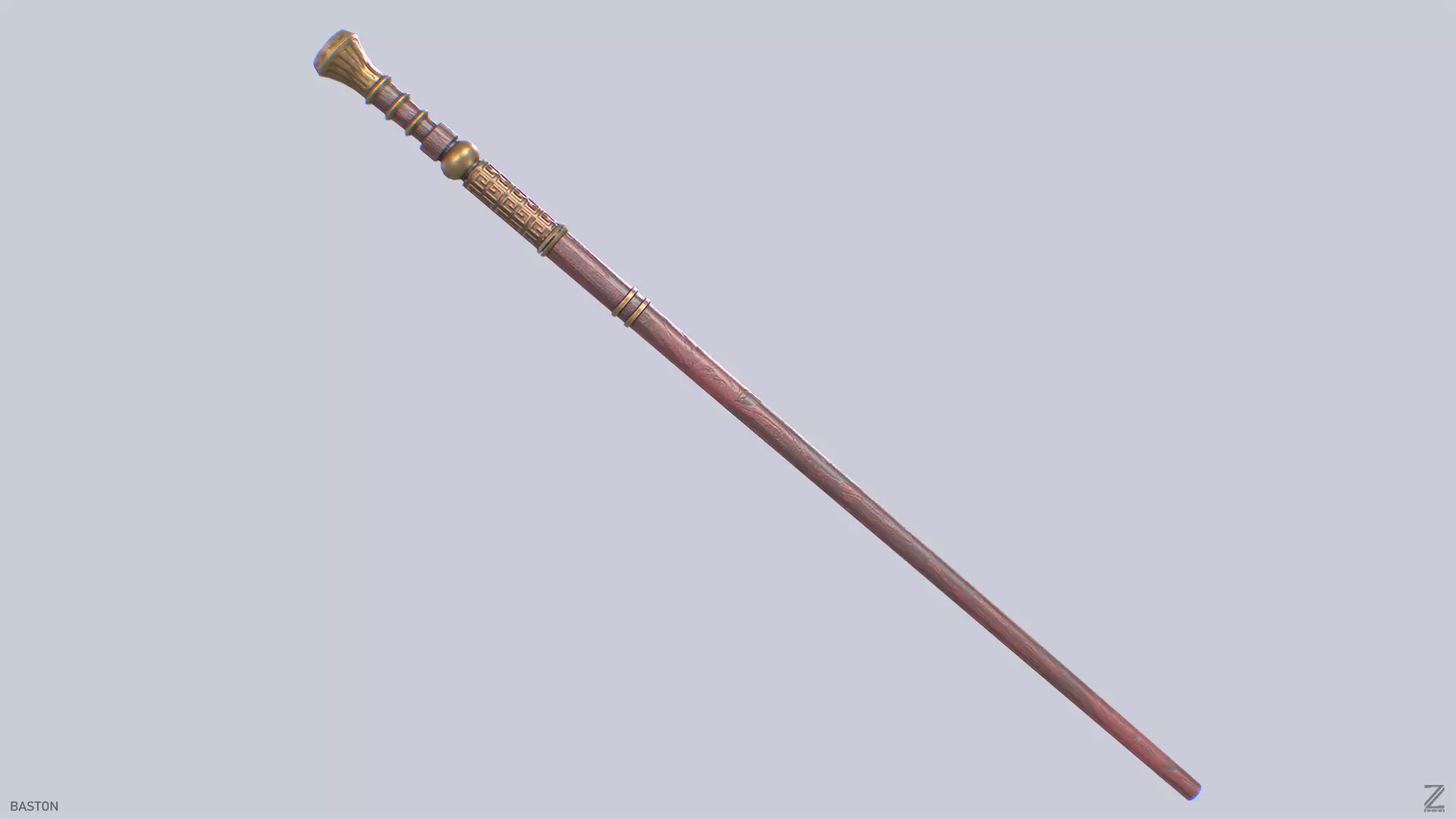 Baston Low-poly 3D model