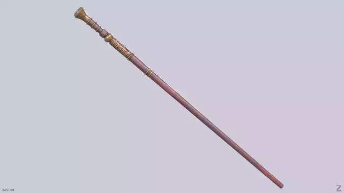 Baston Low-poly 3D model