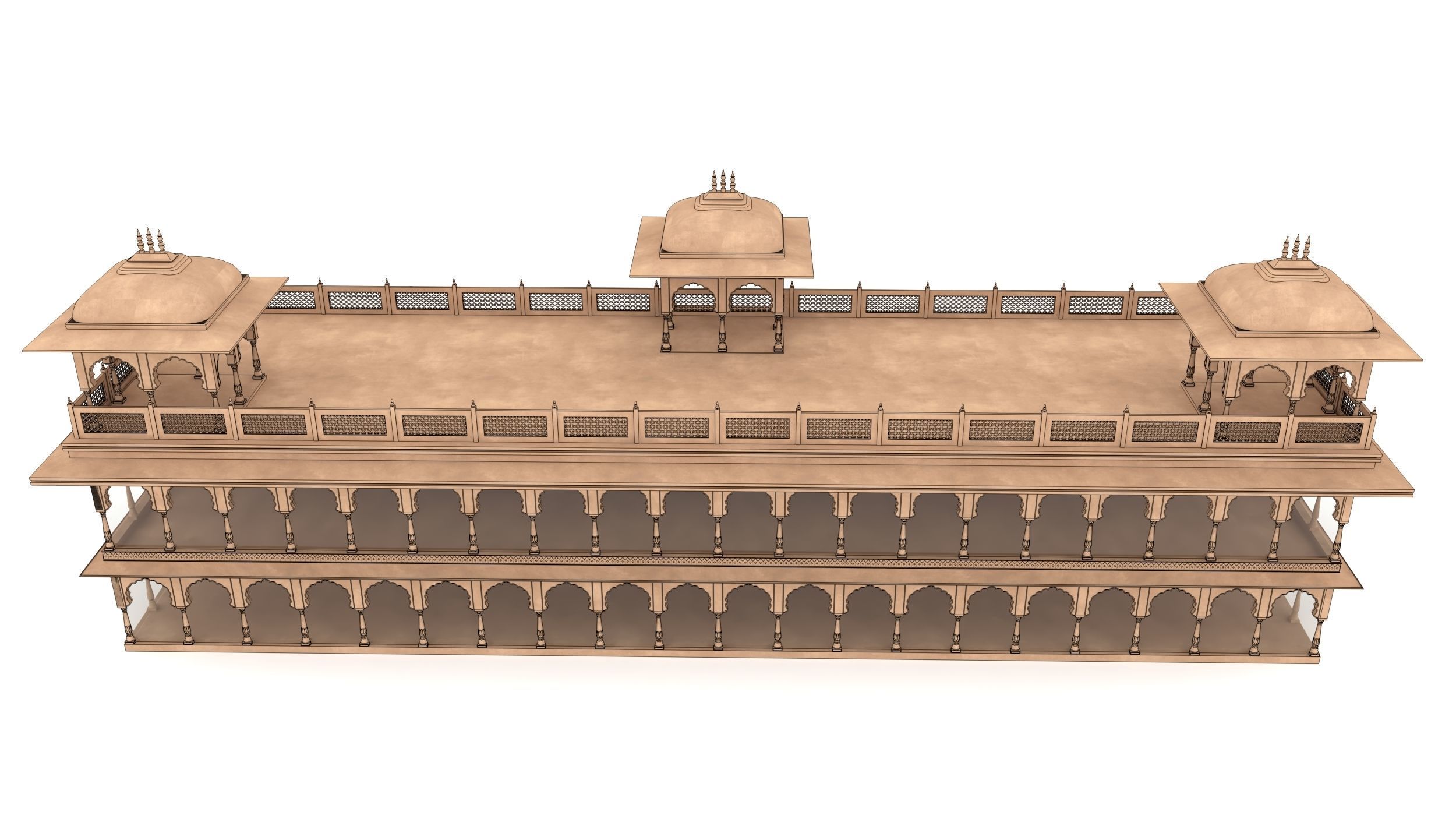 Indian Palace 3D model_5