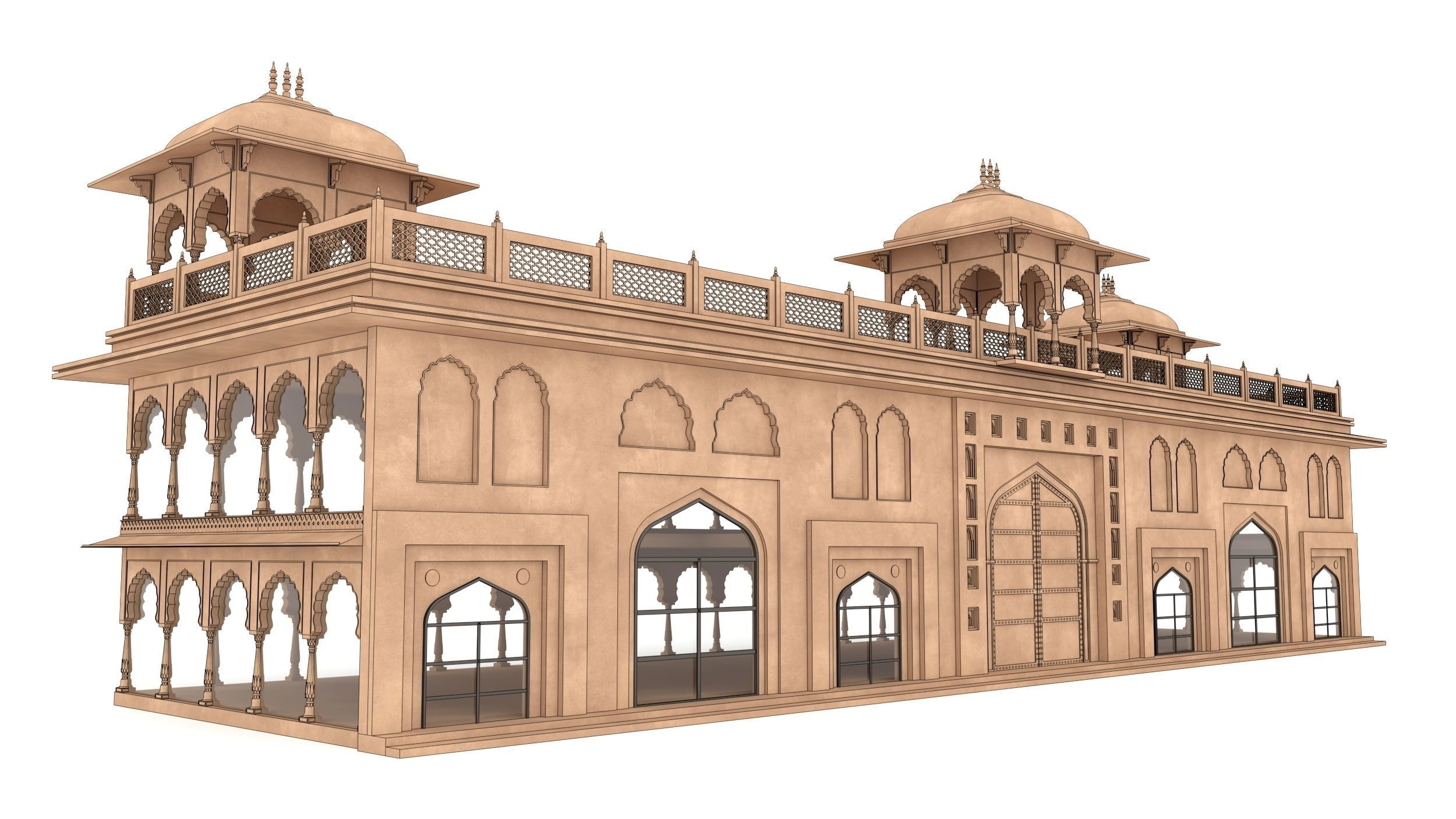 Indian Palace 3D model_2