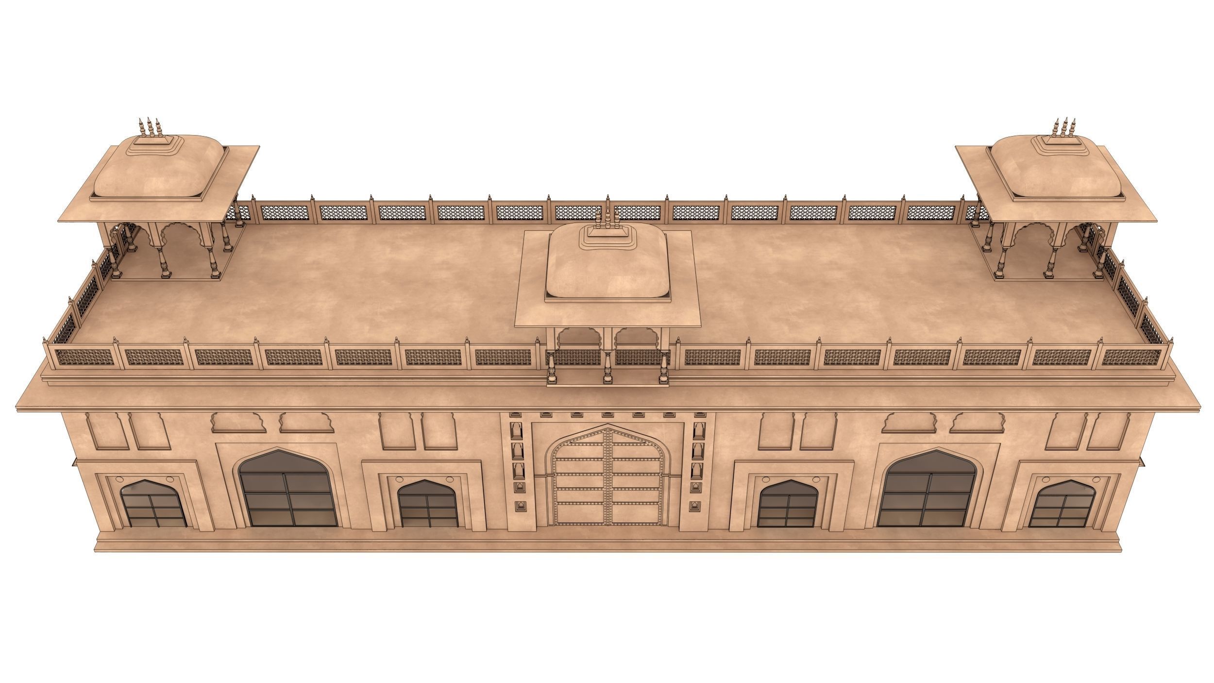 Indian Palace 3D model_6