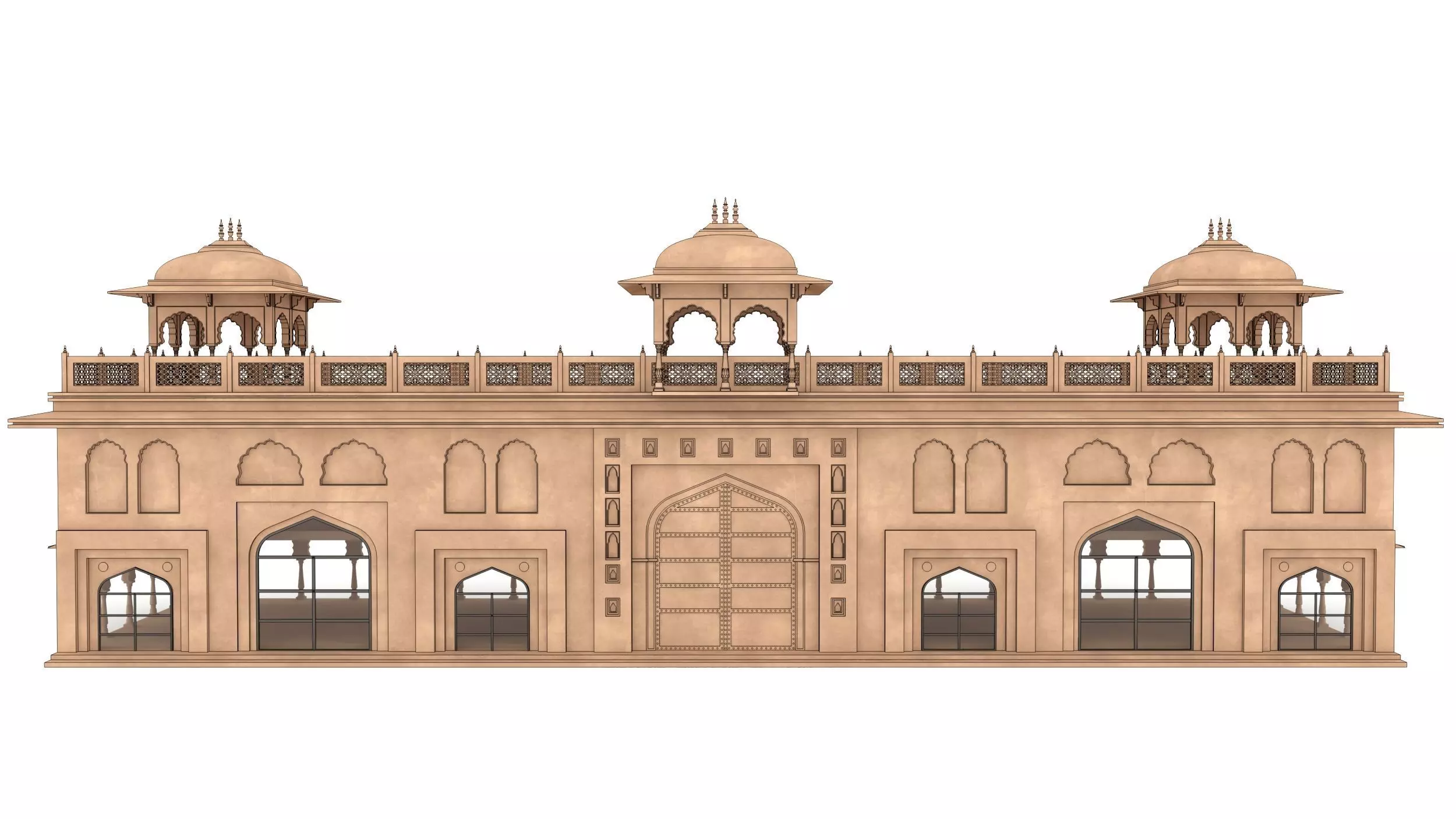 Indian Palace 3D model_0