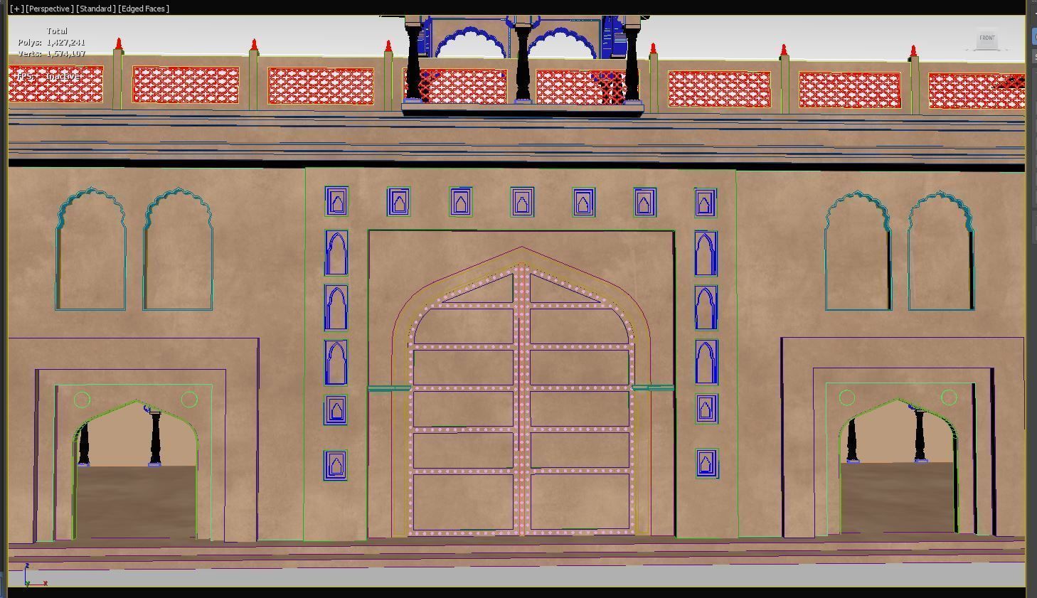 Indian Palace 3D model_9