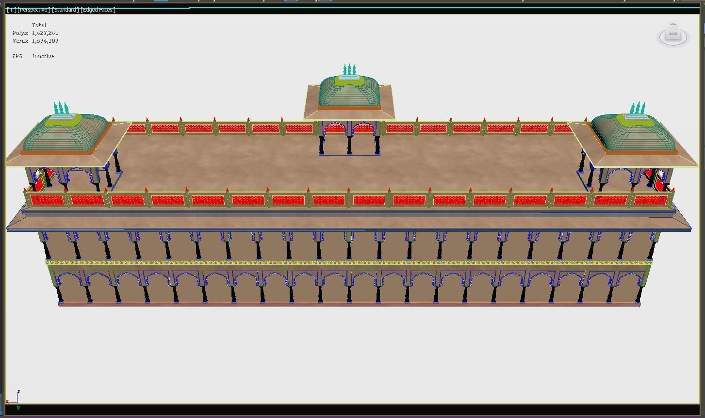 Indian Palace 3D model_7