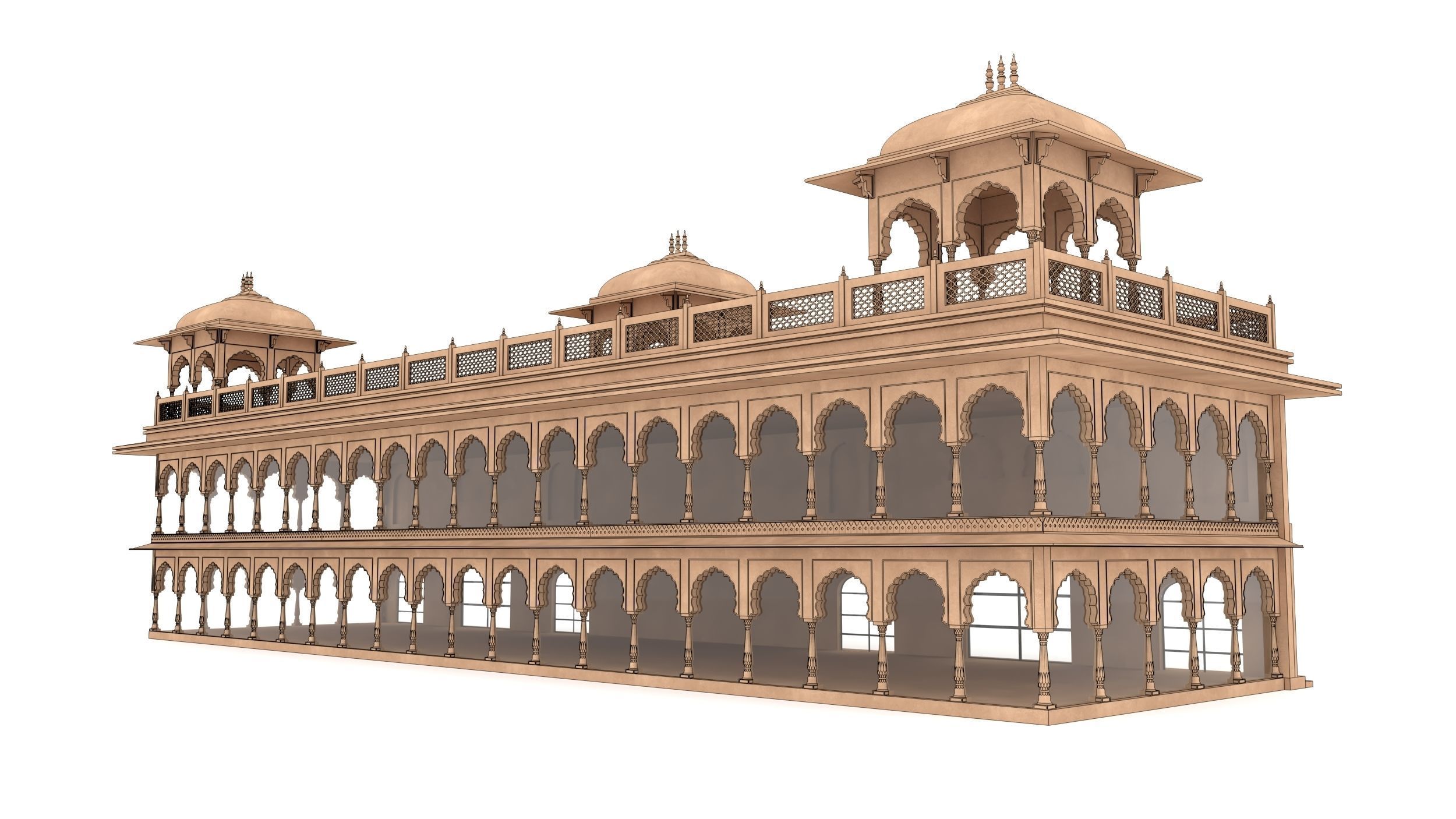 Indian Palace 3D model_3