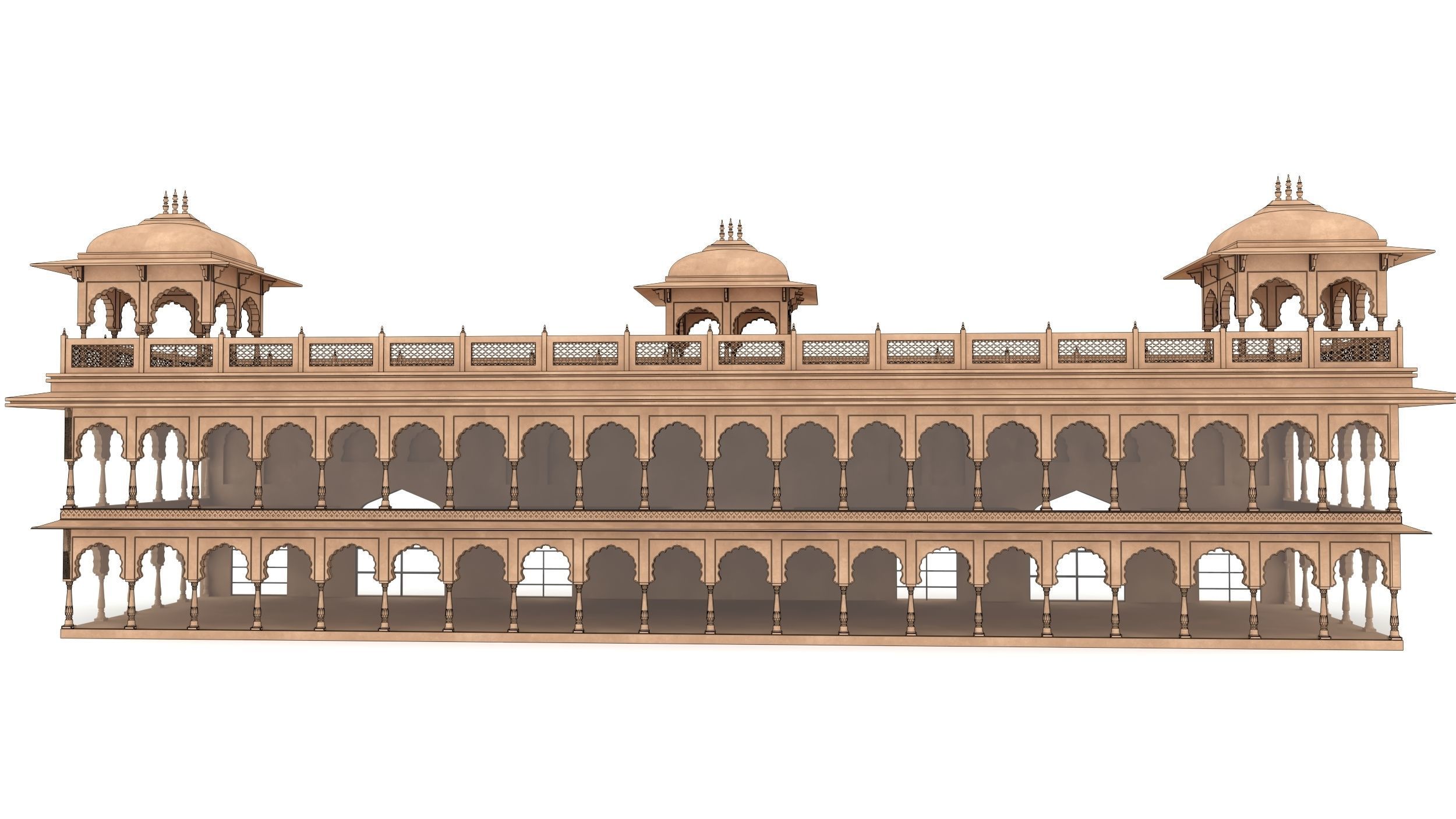 Indian Palace 3D model_4