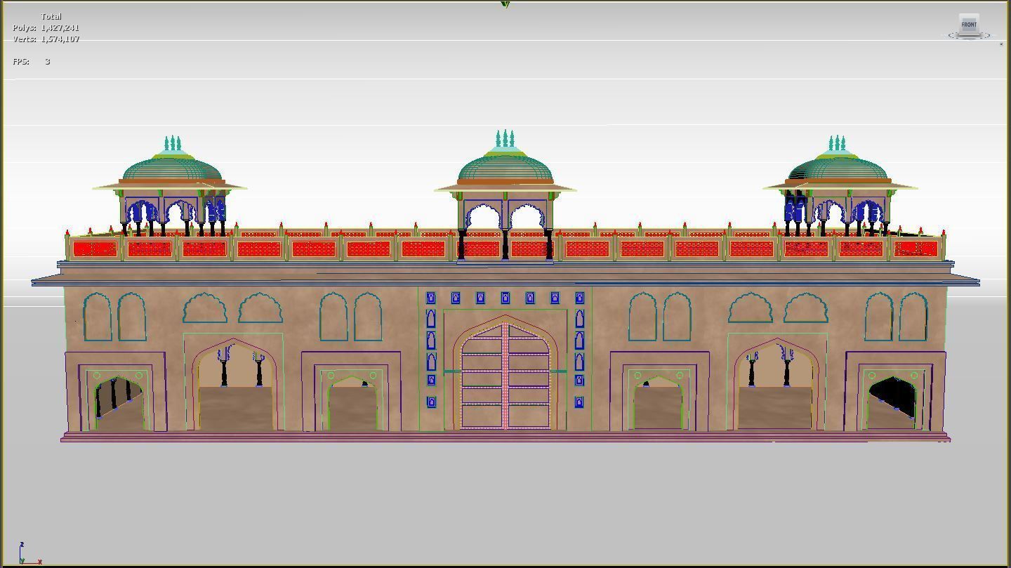 Indian Palace 3D model_8