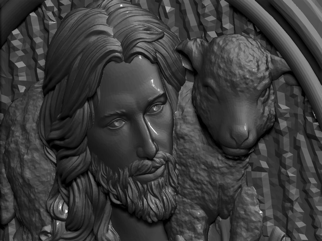 Jesus face Ring 3d print model 3D print model_7