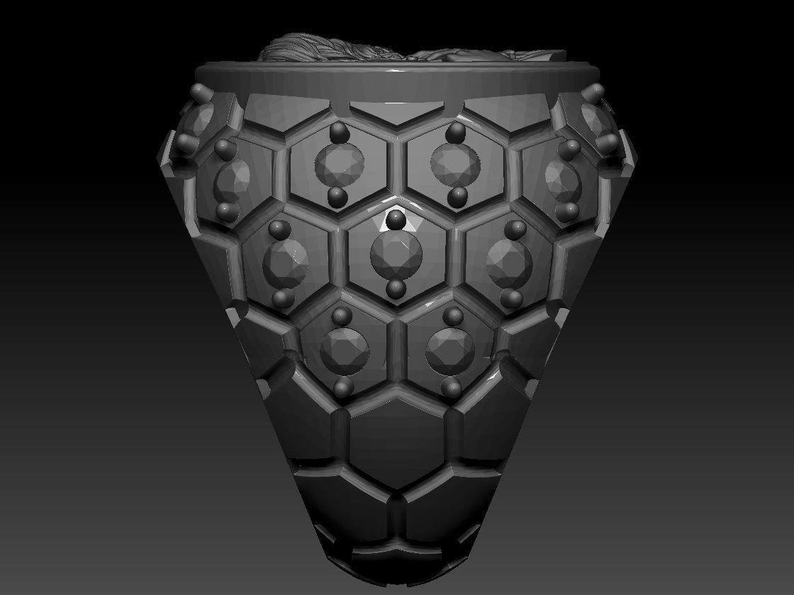 Jesus face Ring 3d print model 3D print model_9