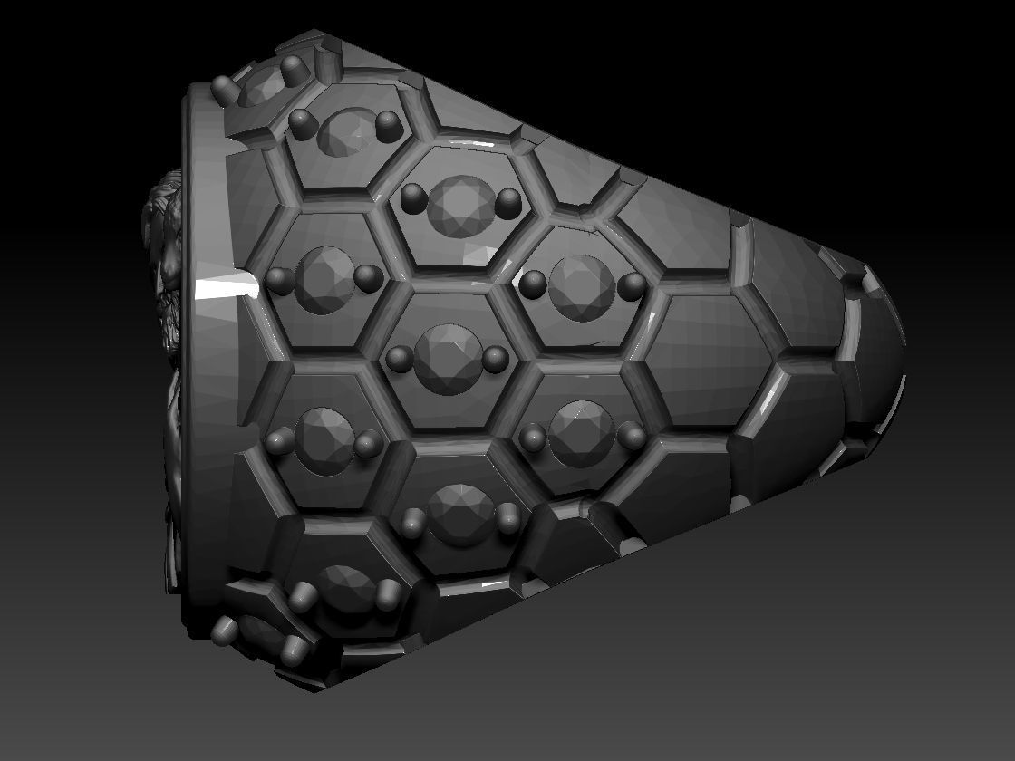 Jesus face Ring 3d print model 3D print model_8