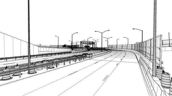 Highway 3D model 6
