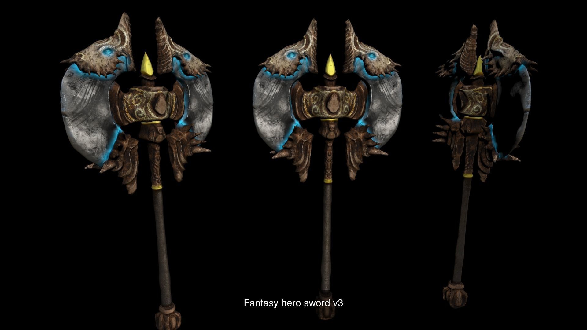 fantasy sword weapon asset pack 3D Model Collection_4