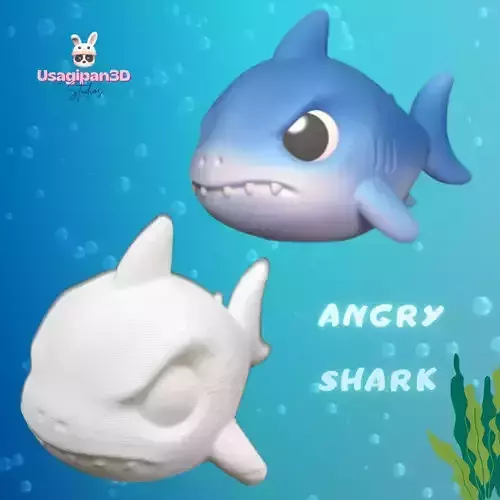 Angry Shark 3D print model