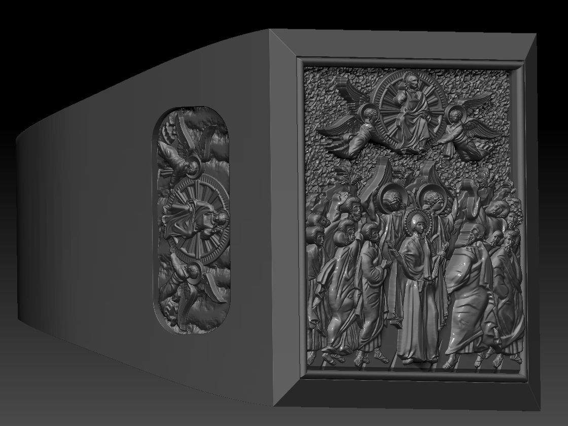 82 RELIGION ICON Ascension of Our Lord Ring 3D print Model 3D print model_2