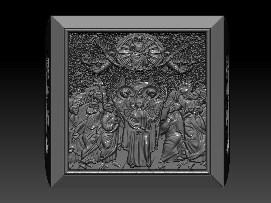 82 RELIGION ICON Ascension of Our Lord Ring 3D print Model 3D print model_1