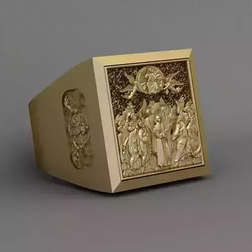 82 RELIGION ICON Ascension of Our Lord Ring 3D print Model 3D print model