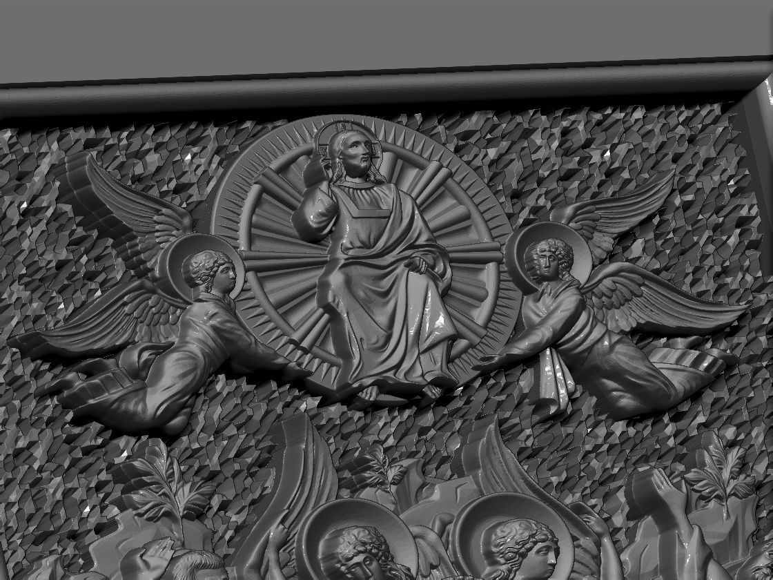 82 RELIGION ICON Ascension of Our Lord Ring 3D print Model 3D print model_7