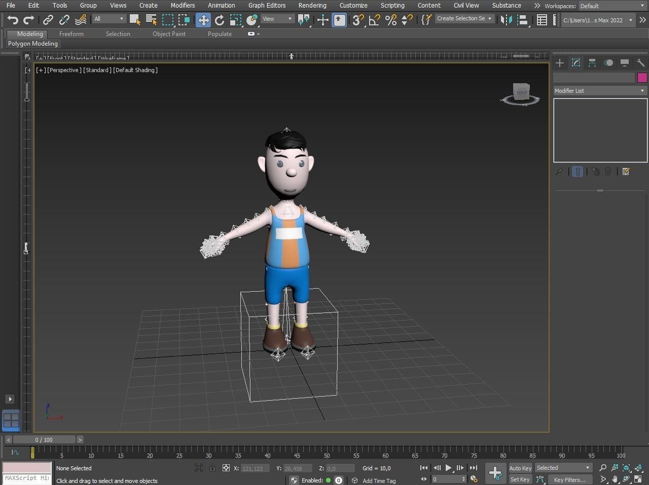 Cartoon characters sports team Low-poly 3D model_24