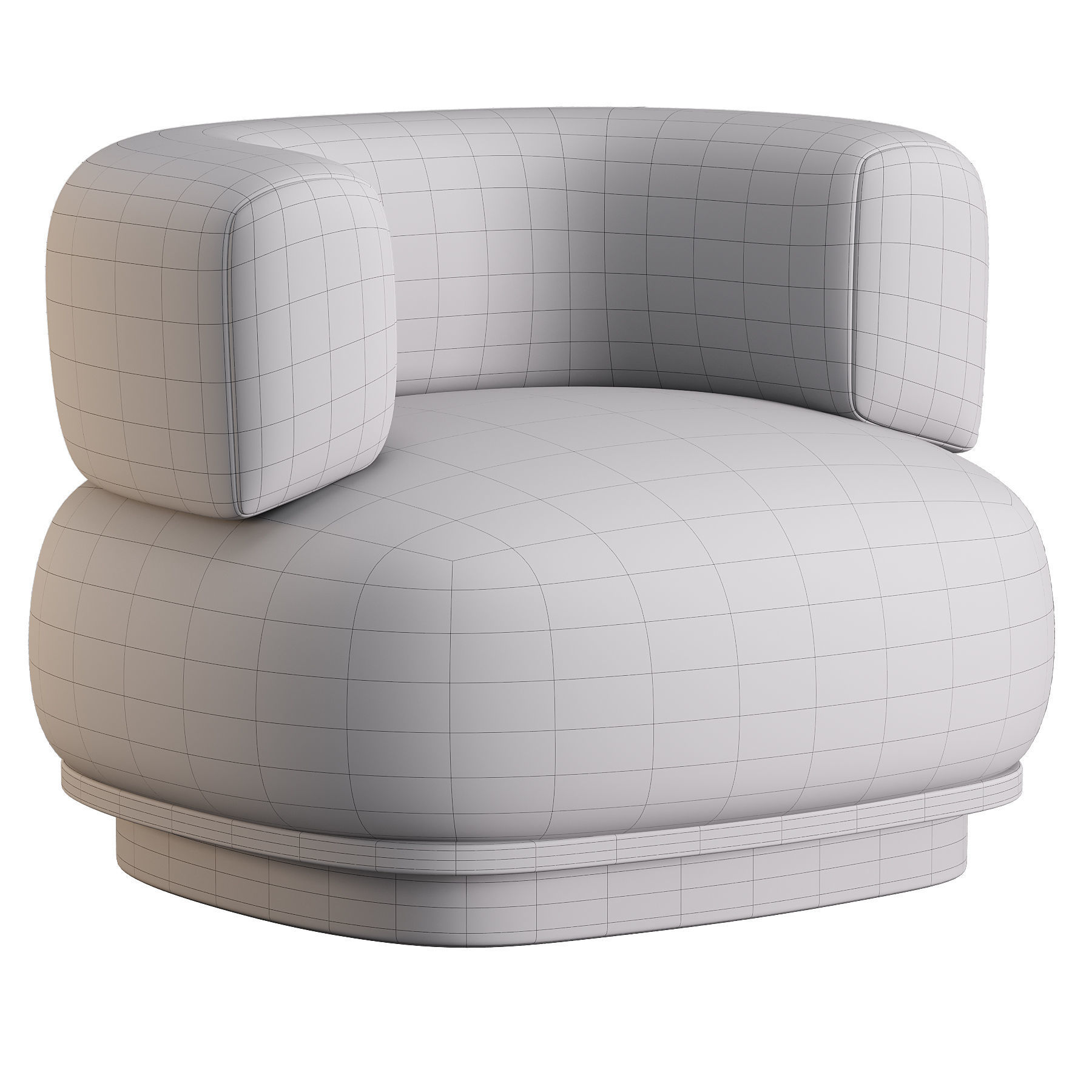 Split Armchair 3D model_2