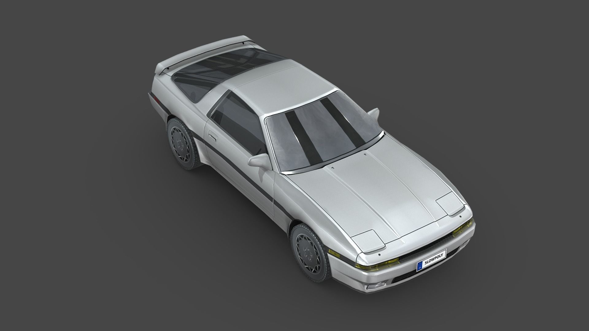 Toyota Supra 1986 Low-poly 3D model_3