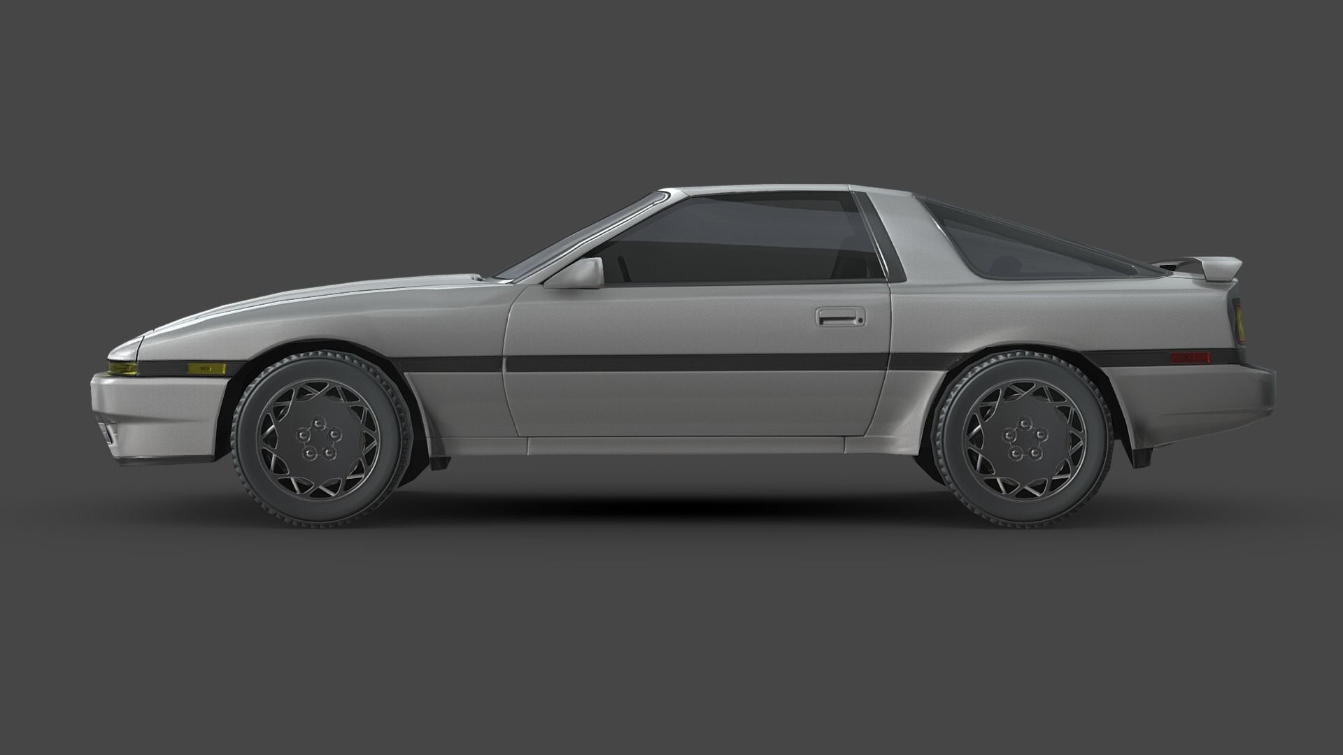 Toyota Supra 1986 Low-poly 3D model_2