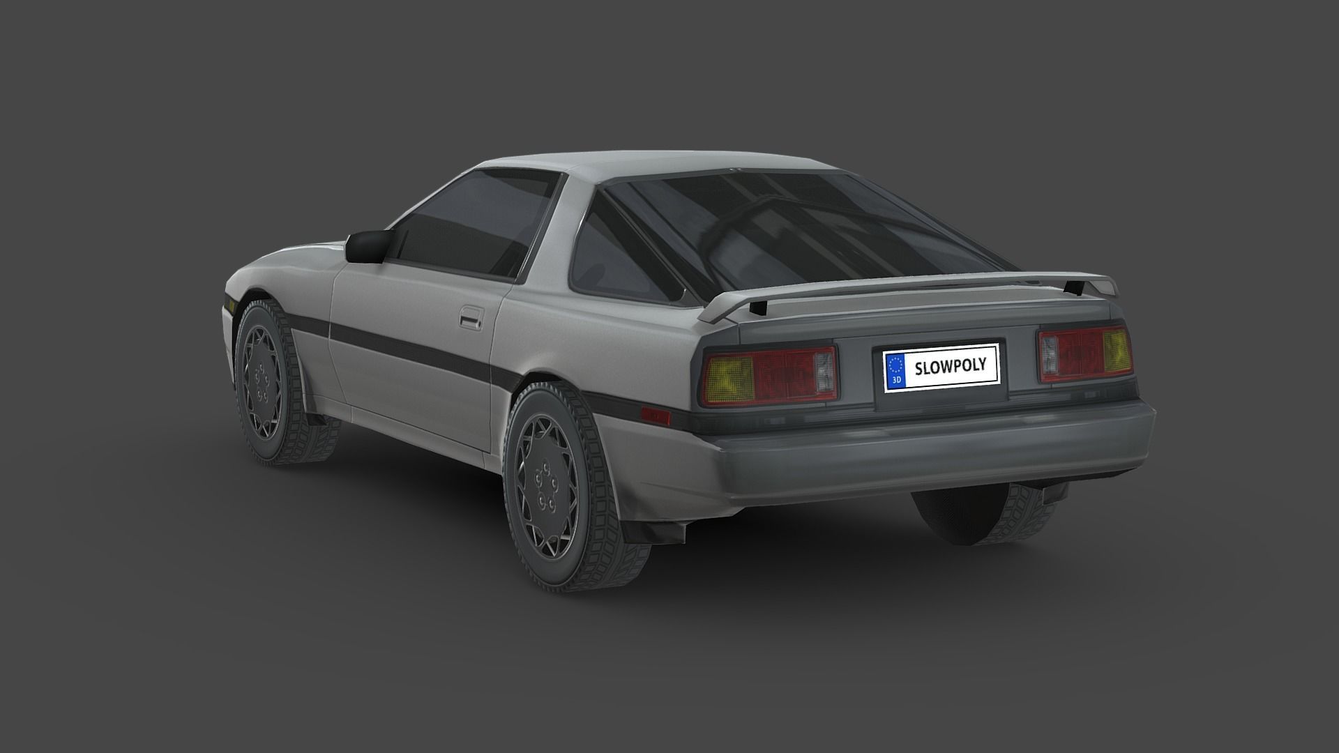 Toyota Supra 1986 Low-poly 3D model_1