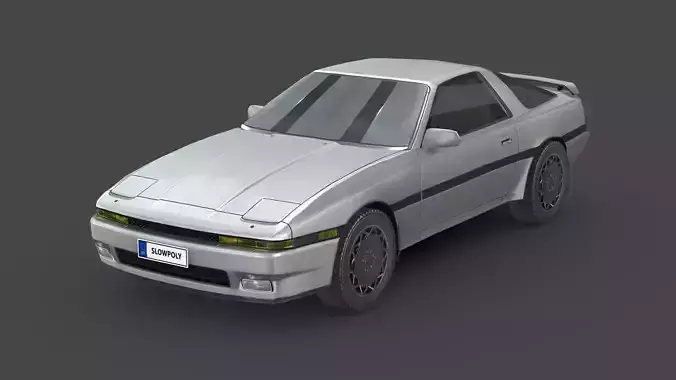 Toyota Supra 1986 Low-poly 3D model
