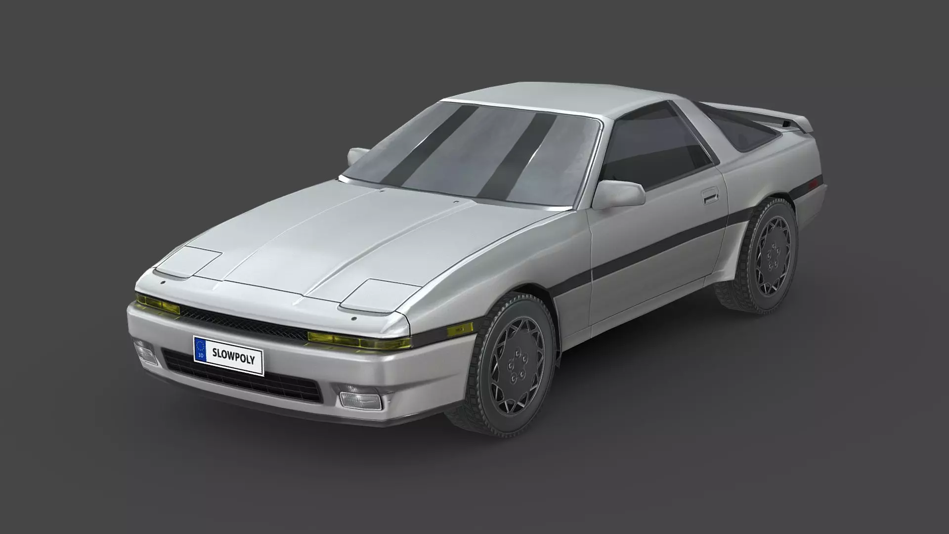 Toyota Supra 1986 Low-poly 3D model_0