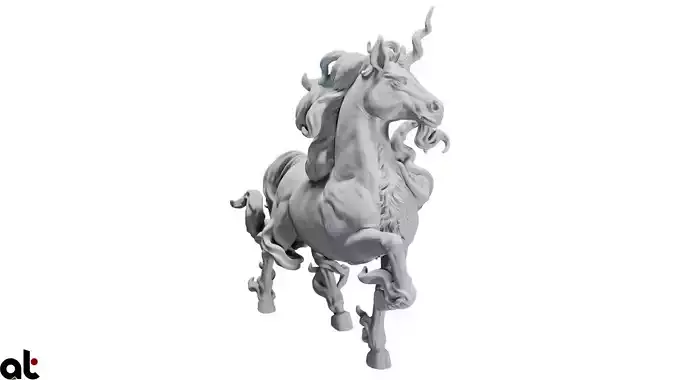 Smoke Elemental Unicorn 3D print model
