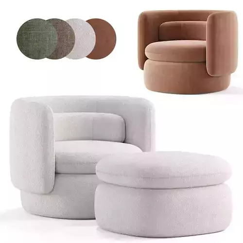 Aria 3 seater Flannette Armchair