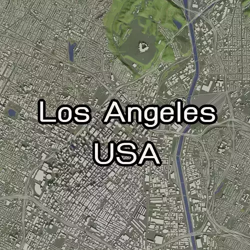 Los Angeles USA - city and urban 3D model
