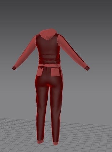 sweater clothes model in Marvelous designer Low-poly 3D model