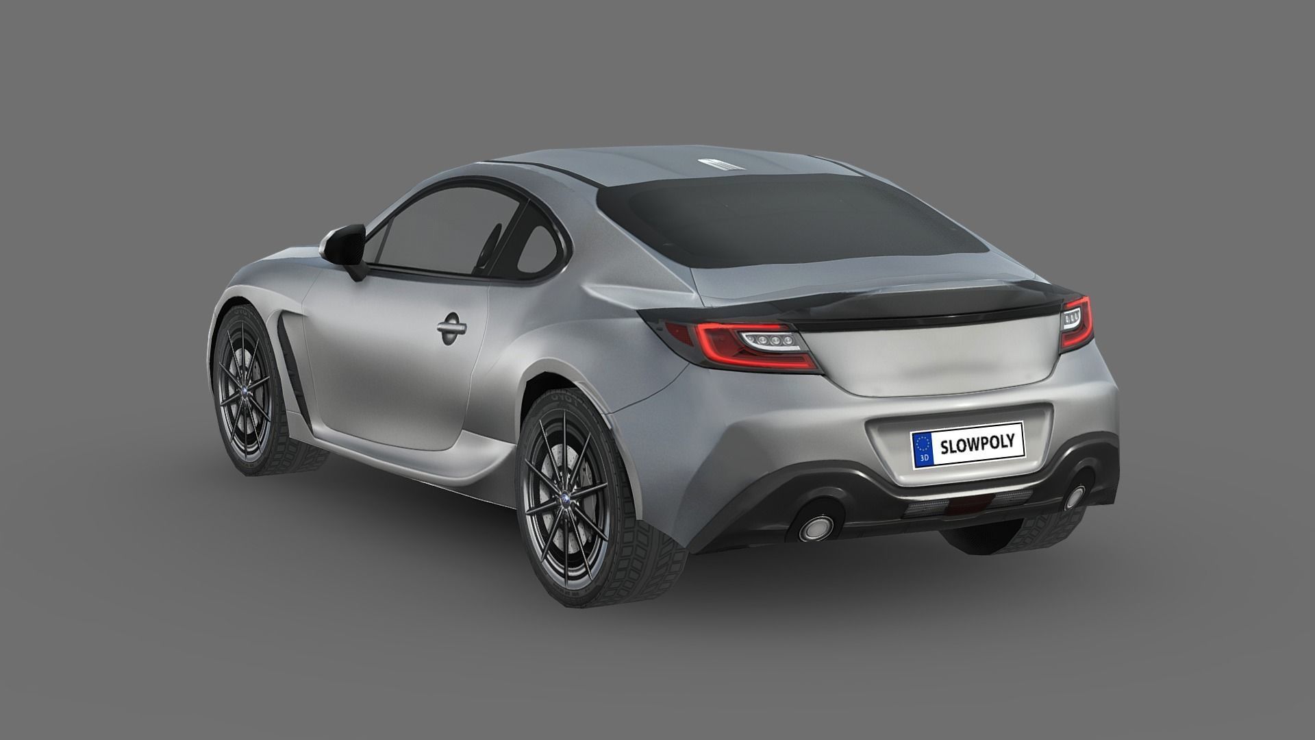 Subaru BRZ 2022 Low-poly 3D model_2