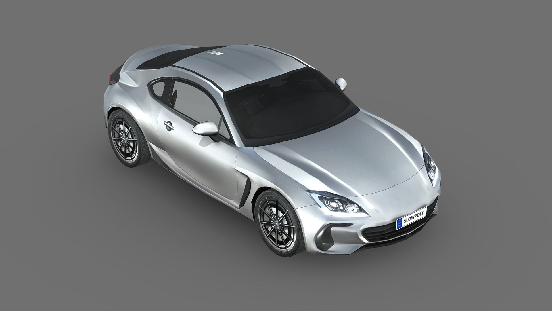 Subaru BRZ 2022 Low-poly 3D model_3