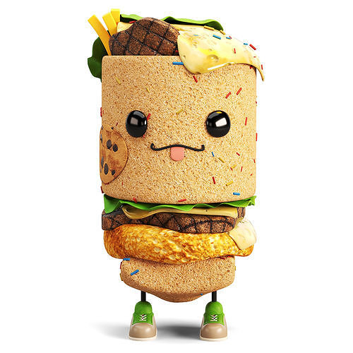 Cute Character Low-poly 3D model 3