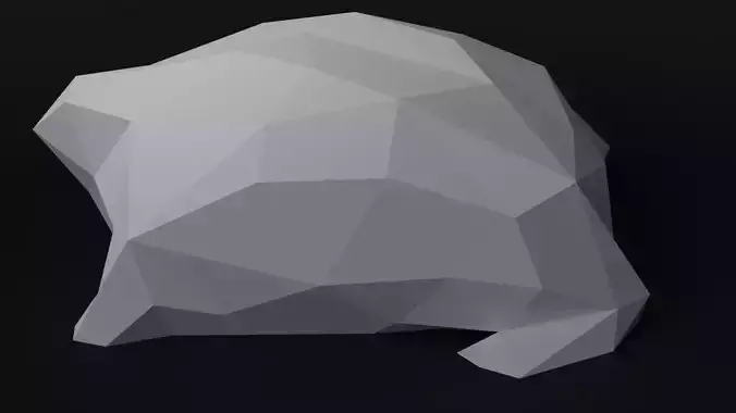 Low poly purple frog Nasikabatrachus sahyadrensis