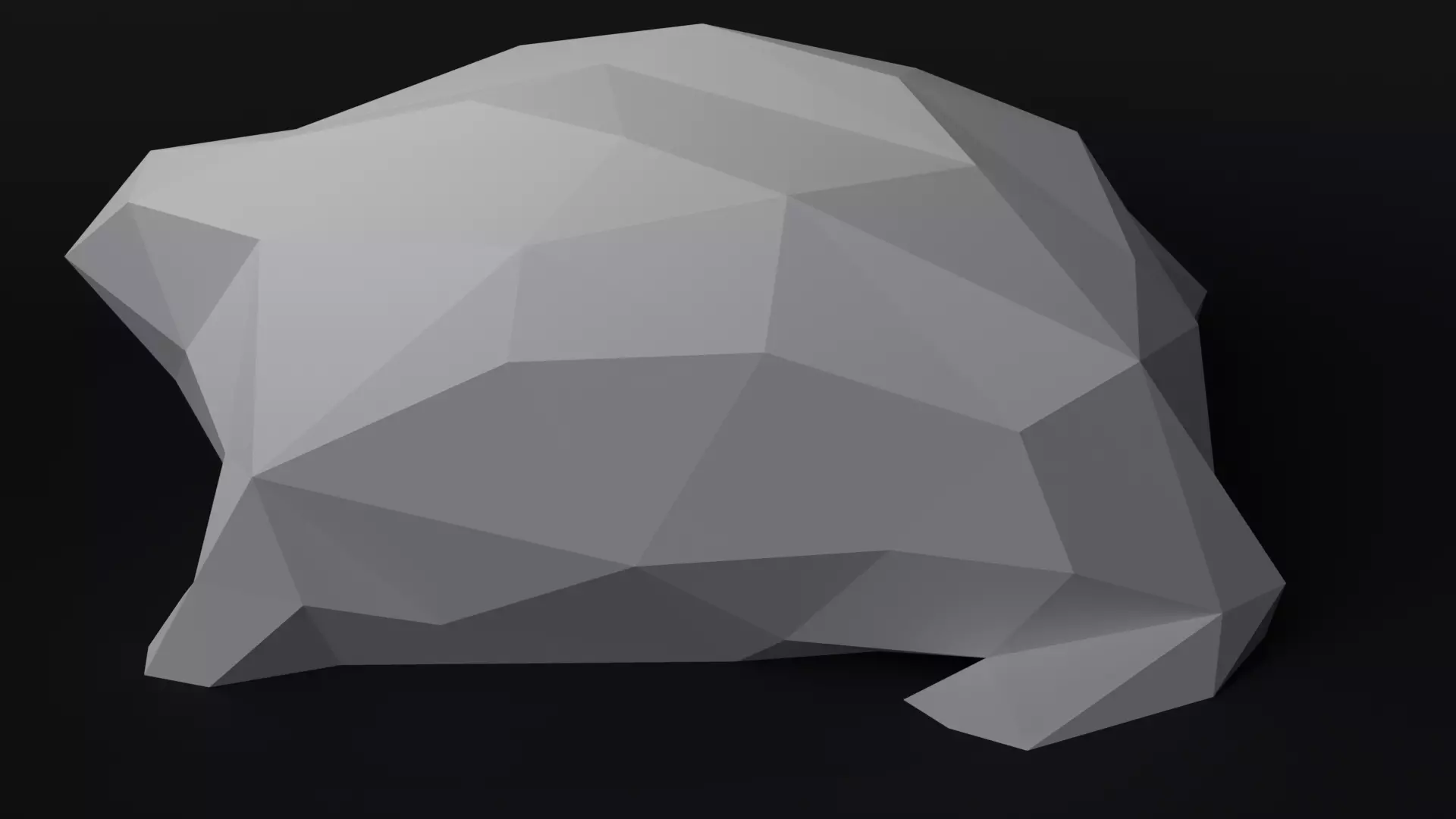 Low poly purple frog Nasikabatrachus sahyadrensis 3D print model