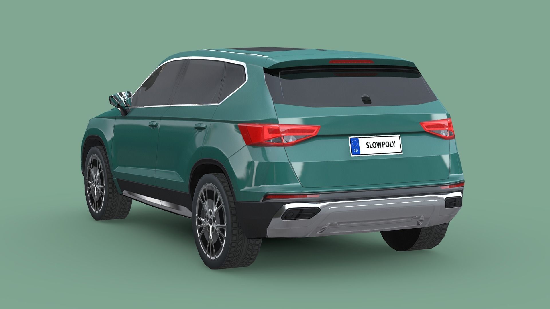 Seat Ateca 2020 Low-poly 3D model_1