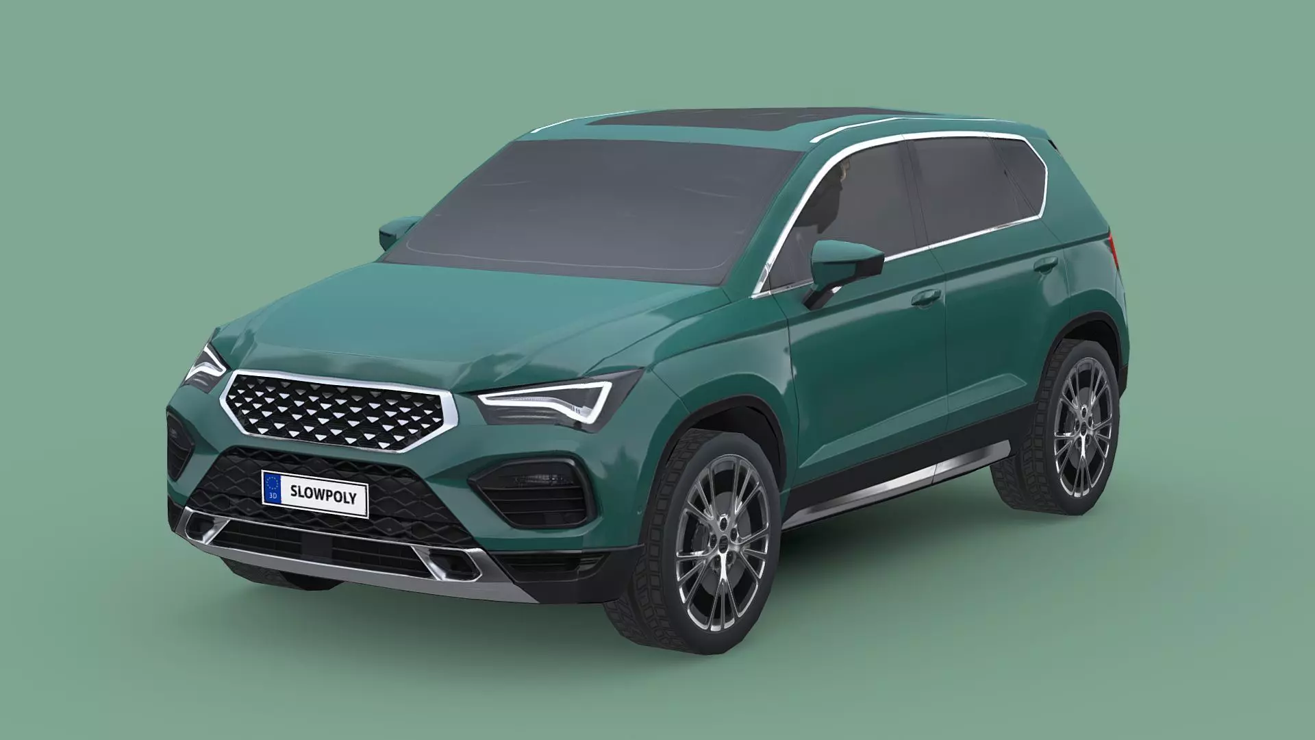 Seat Ateca 2020 Low-poly 3D model_0