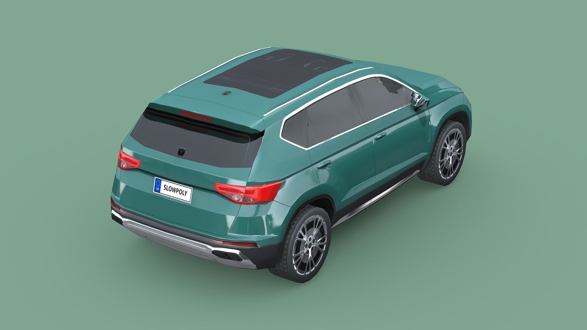 Seat Ateca 2020 Low-poly 3D model_4