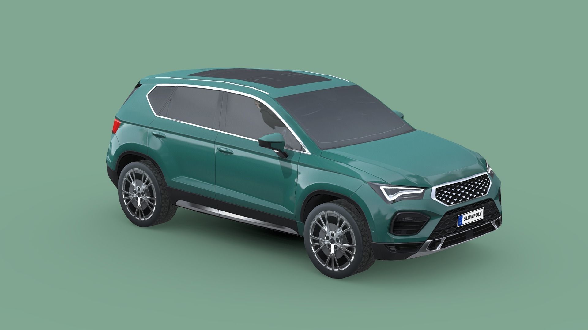 Seat Ateca 2020 Low-poly 3D model_3