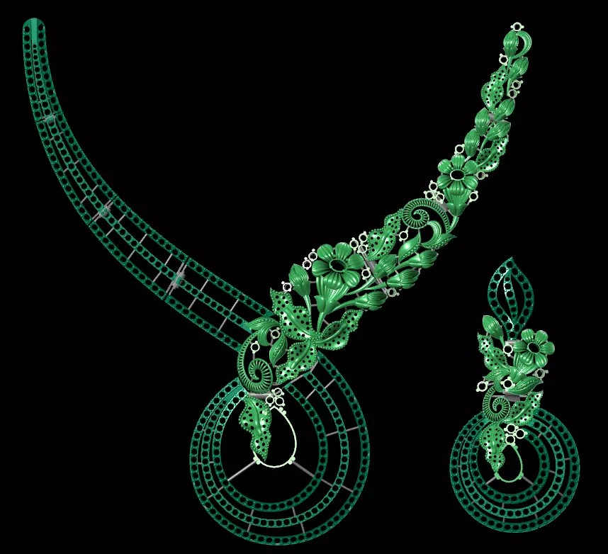 Collection of Elegant Exclusive Jewellery Sets 3D print model_0