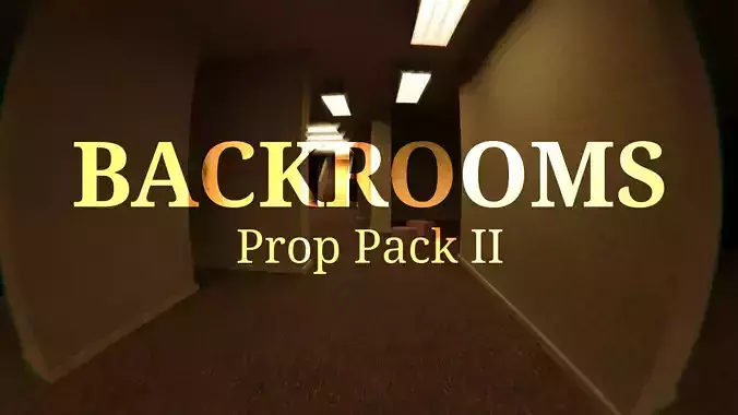 Backrooms Prop Pack KanePixels-Inspired - EEVEE and CYCLES Low-poly 3D model