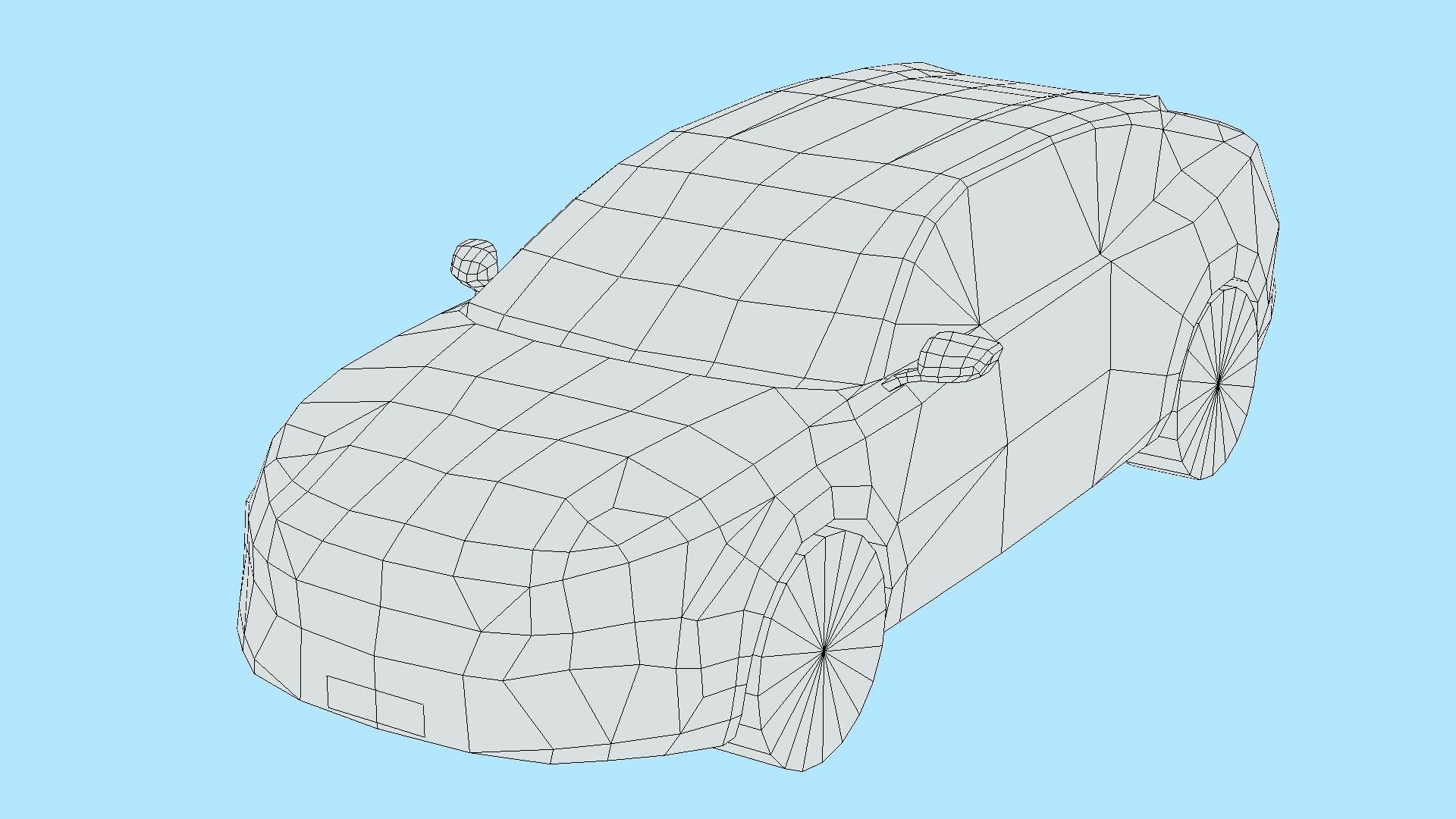 Peugeot 408 2022 Low-poly 3D model_5