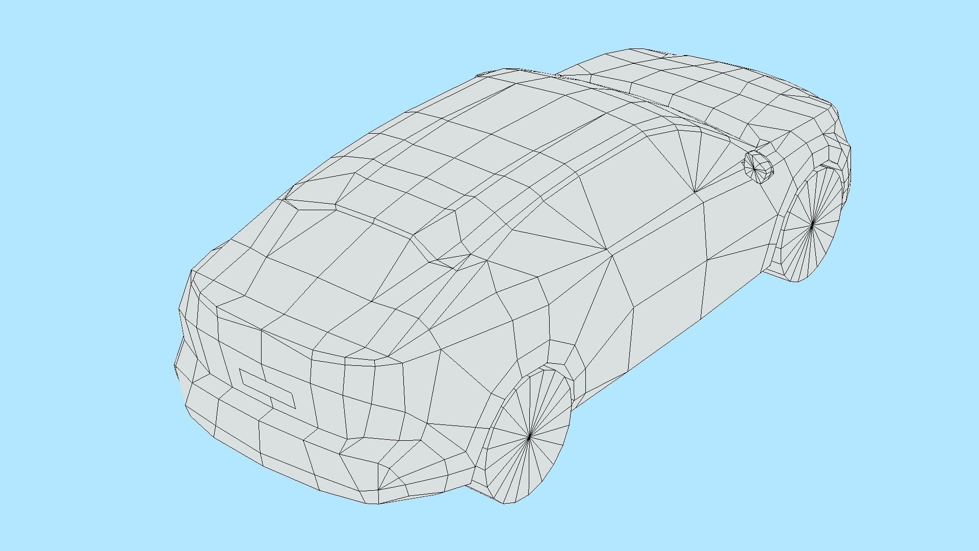 Peugeot 408 2022 Low-poly 3D model_6