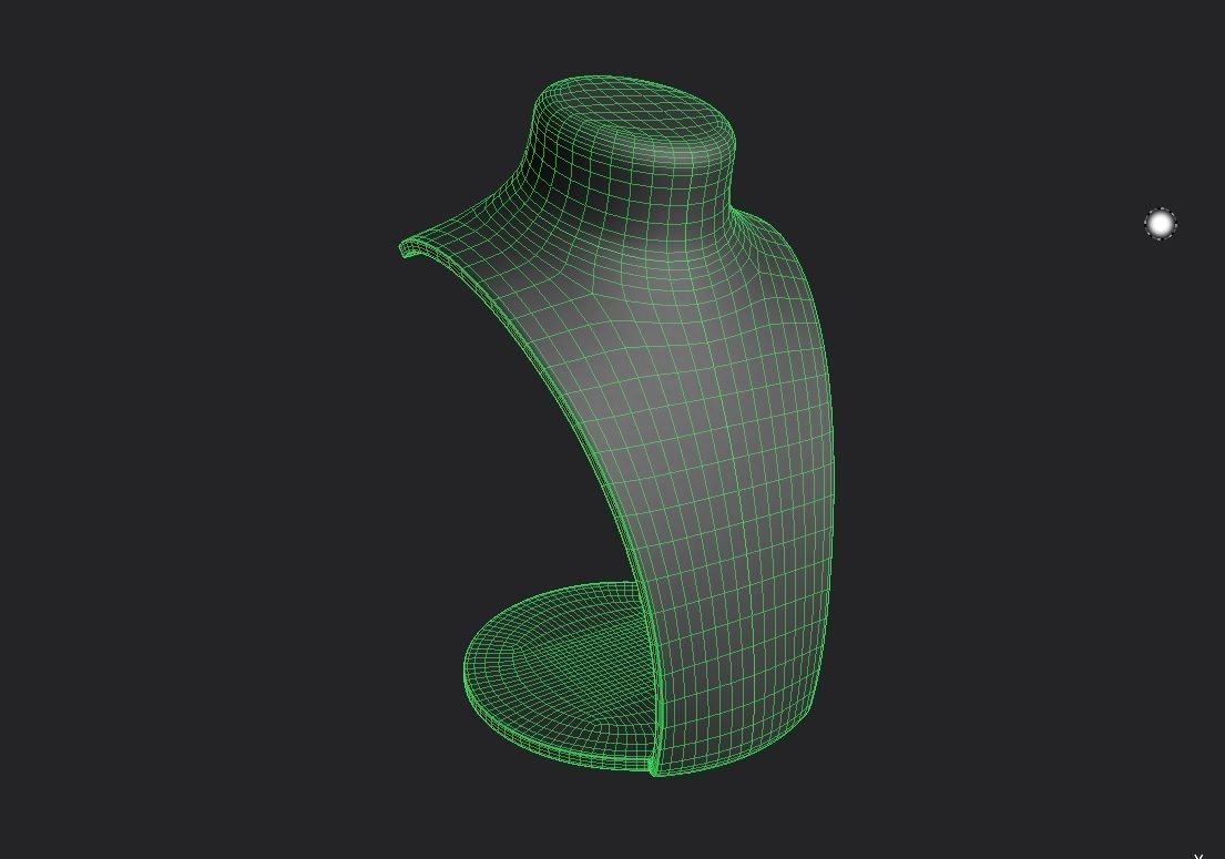 Jewelry Mannequin M01 Low-poly 3D model_1