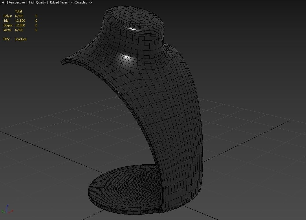 Jewelry Mannequin M01 Low-poly 3D model_2